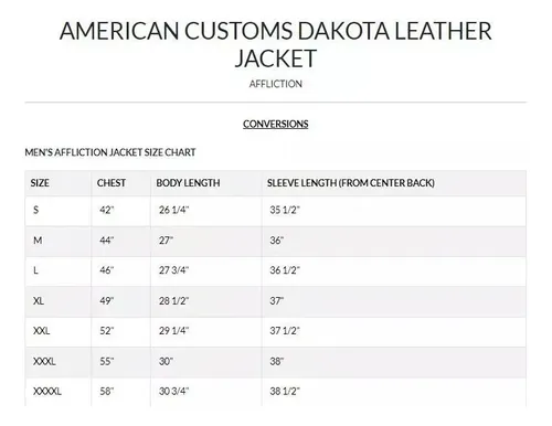 Campera Affliction Men's Leather Jacket - A Pedido_exkarg Negro 38 5