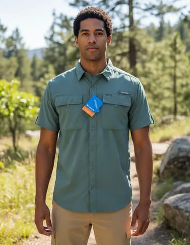 Camisa Columbia Men's Thyme Green - A Pedido_exkarg Verde S