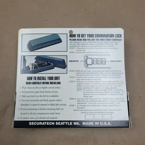 Caja De Seguridad Con Llave De Pared - A Pedido_exkarg Negro 2