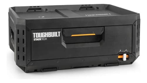 Caja De Herramientas Con Cajon Stacktech Toughbuilt Color Negro