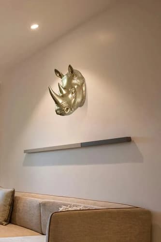 Cabeza Decorativa Rhinoceronte - A Pedido_exkarg Negro 4