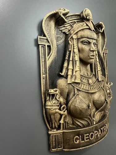 Estatua De Pared Cleopatra Egyptian - A Pedido Dorado 3