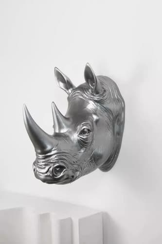 Cabeza Decorativa Rhinoceronte - A Pedido_exkarg Negro 6