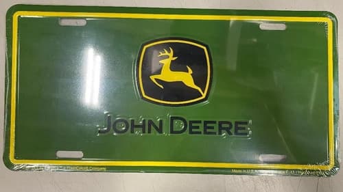 Patente John Deere License Plate Tag Id Logo - A Pedido Verde