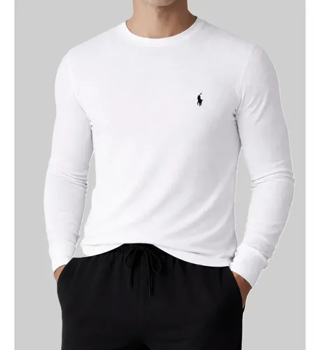Camisa Térmica De Manga Larga Hombre Polo - A Pedido Blanco 38 3