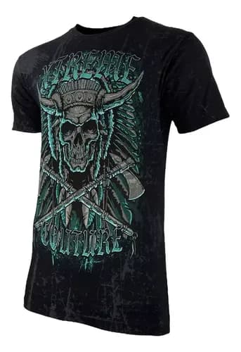 Remera Affliction Men's Wanderer Skull - A Pedido_exkarg Negro M 4