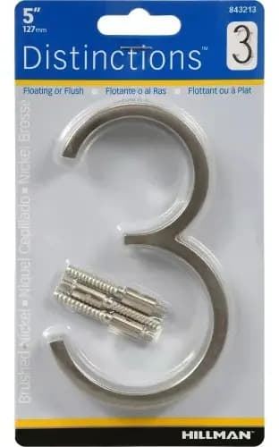 Numero Puerta Indicador Niquel Hillman - A Pedido_exkarg Niquel 3