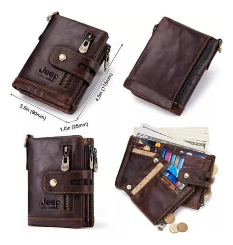 Billetera Jeep 100% Genuine Cowhide - A Pedido_exkarg Negro 6