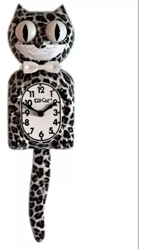 Reloj De Pared Kit Kat  Persian Leopard - A Pedido_exakrg Blanco 2
