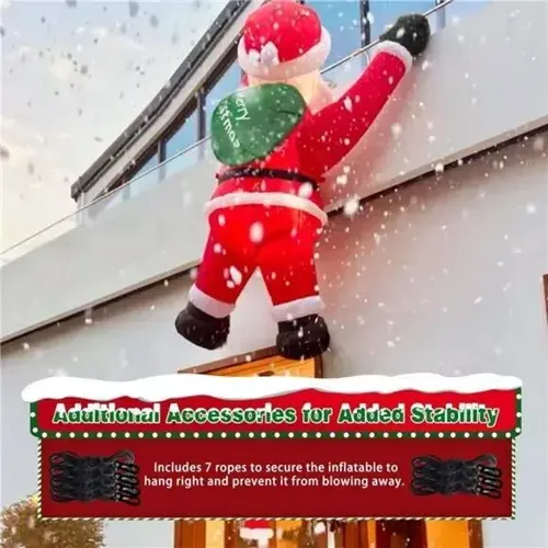 Papa Noel Inflable Escalador - A Pedido_exkarg Rojo 4