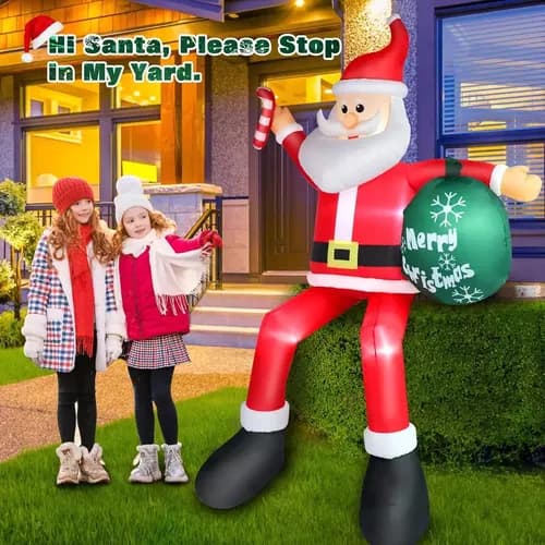 Papa Noel 8ft Inflatable Sitting - A Pedido_exkarg Rojo 7