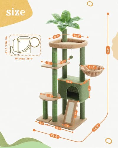 Rascador Para Gatos Tipo Torre - A Pedido_exkarg Verde 5