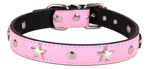 Correa Cuero Pu Para Cachorro - A Pedido_exkarg Rosa 6