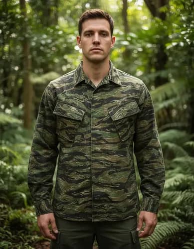 Camisa Militar Vietnam Jungle - A Pedido_exkarg Verde Xxl