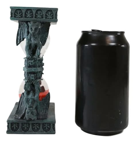 Reloj De Arena Ebros Gothic Winged Stoic - A Pedido Verde Y Rojo 5