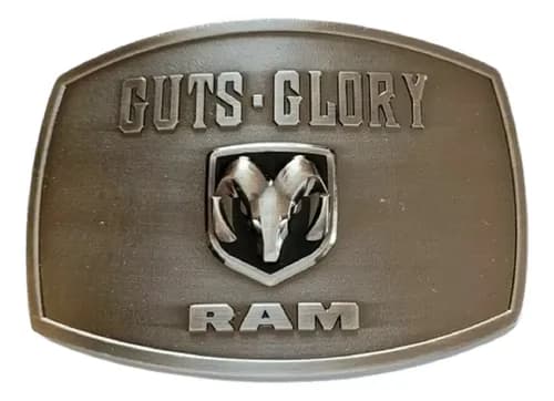 Hebilla Cinturon Dodge Ram Guts - A Pedido_exkarg Plateado M