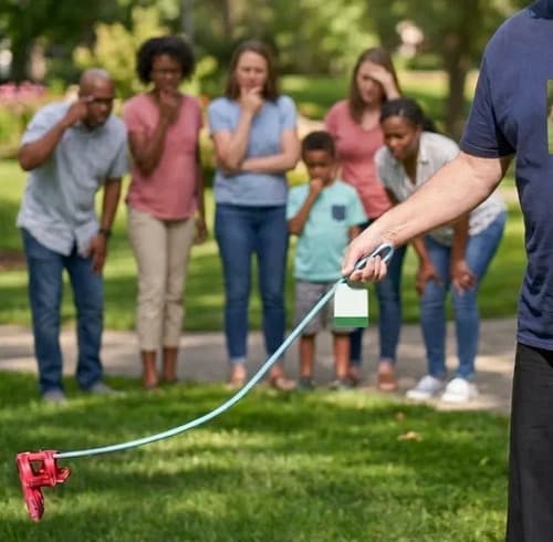 Juego De Broma Perro Invisisible - A Pedido Rojo 4