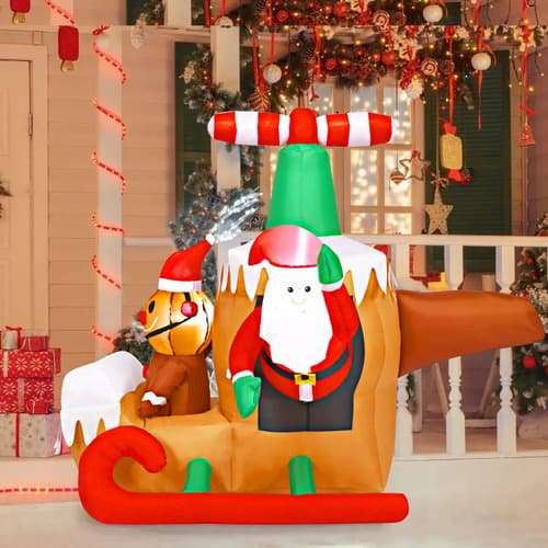 Papa Noel Inflable Airplane Blow Up - A Pedido_exkarg Rojo 5