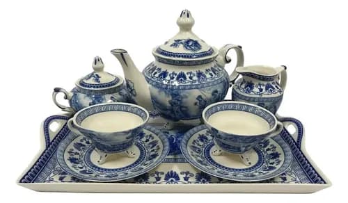 Juego De Té De Porcelana Liberty Blue - A Pedido Azul