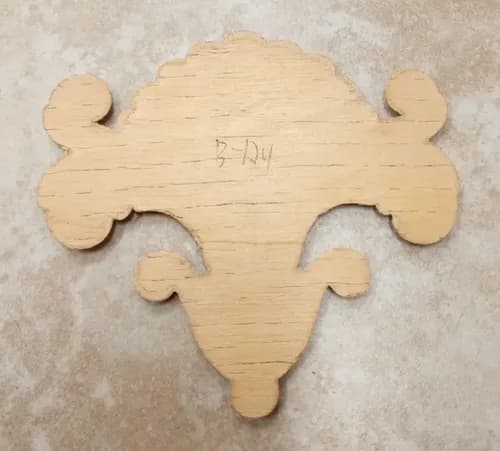 Aplique Decorativo Madera De Roble P/ Muebles - A Pedido X 2