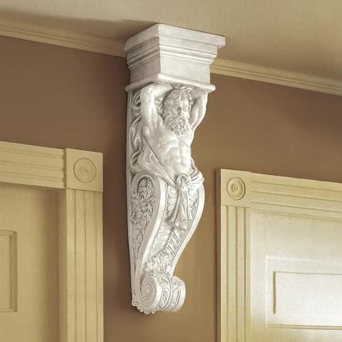 Escultura Decorativa Pared Telamon - A Pedido_exkarg Blanco 2