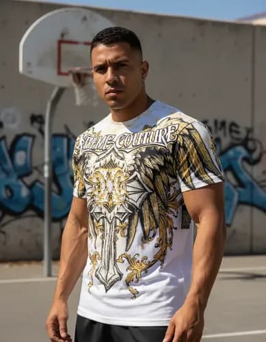 Remera Xtreme Couture Siren - A Pedido_exkarg Blanco Xxx