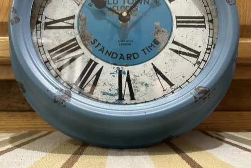 Reloj De Pared Old Town Repairs - A Pedido_exkarg Azul 5