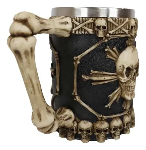 Taza De Cafe Large Skeletal Cross Bones - A Pedido_exkarg Marrón 3
