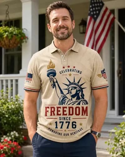 Chomba America Statue Of Liberty Patriotic - A Pedido Beige S