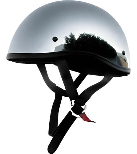 Casco De Moto Skid Lid Original Chrome - A Pedido_exkarg Plateado