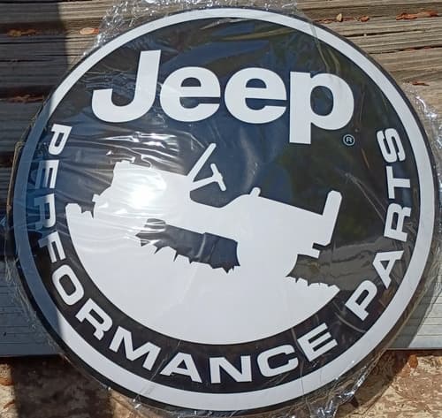 Cartel Decorativo Jeep Performance Parts - A Pedido Marrón