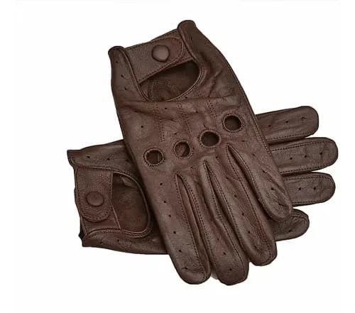 Guantes De Cuero Para Conduccion  - A Pedido_exkarg Blanco Liso Con Perforaciones 6