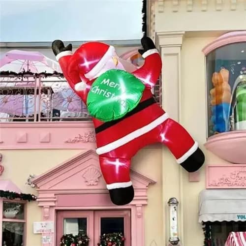 Papa Noel Inflable Escalador - A Pedido_exkarg Rojo 3