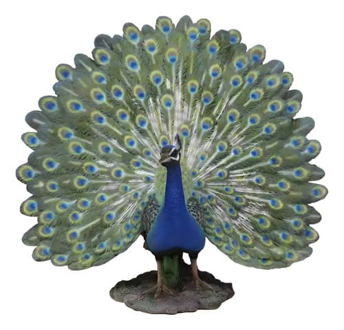 Estatua Pavo Real Exotico - A Pedido_exkarg Azul
