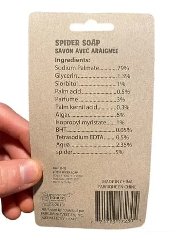 Juego De Broma Spider Soap Bar - A Pedido Piel 2