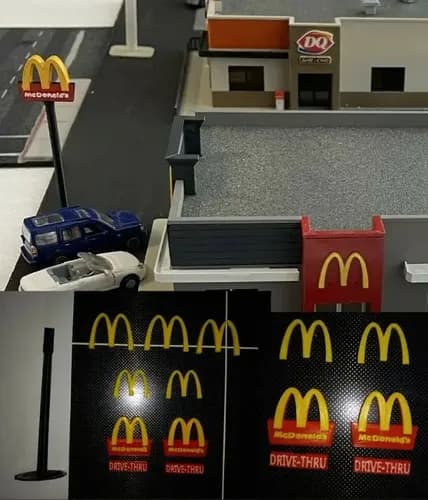 Cartel Coleccion Mc Donalds Escala 1/87 - A Pedido_exkarg X 5