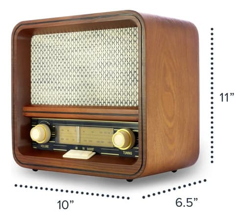 Parlante Fuse Rad Real Wood Vintage Bluetooth - A Pedido Marrón 2
