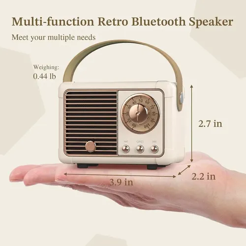 Parlante J-999 Retro Bluetooth Speaker - A Pedido Crema 2