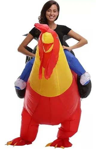 Disfraz Inflable De Gallo - A Pedido_exkarg Rojo 4