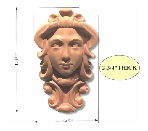 Escultura Hand Carved, Mahogany Lady - A Pedido_exkarg Marrón 5