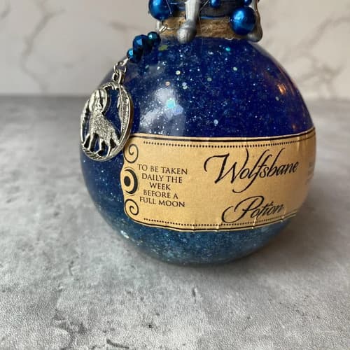 Botella Decorativa Werewolf Potion Bottle Wizard - A Pedido Azul 6