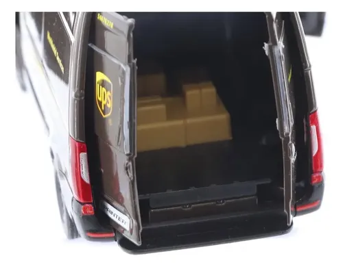 Camioneta Van Mercedes Benz Sprinter Paquetería Ups 1:68 Color Marrón 2