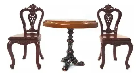 Set Mesa Y 2 Sillas Casa De Muñecas - A Pedido_exkarg 4