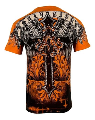 Remera Archaic Affliction Winged Creature - A Pedido_exkarg Naranja Xxxx 2