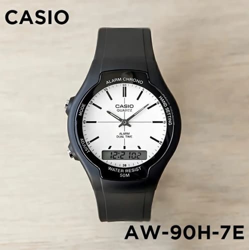 Reloj Casio Digital/analógico Para Hombre Con Correa De Resina Negra Negro 2