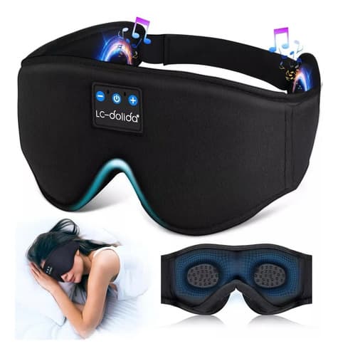 Mascara Para Dormir Bluetooth Auriculares - A Pedido_exkarg Negro