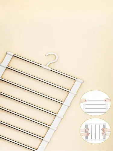 Percha Para Pantalones De Varias Capas - A Pedido_exkarg Plateado 6