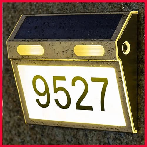 Cartel Numeracion Casa Solar - A Pedido_exkarg Plateado 7