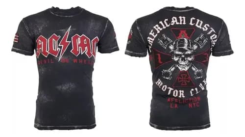 Remera Affliction American Customs - A Pedido_exkarg Gris 38 3
