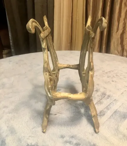 Revistero Vintage Cast Metal Harp - A Pedido_exkarg 2
